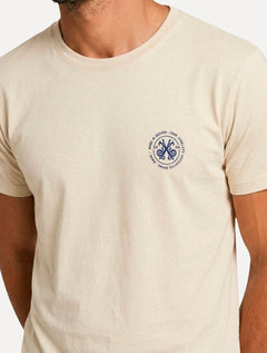 Camiseta John John Masculina Regular Fit Brand Circle Areia