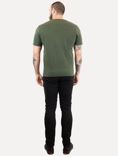 Camiseta Ellus Masculina Maxi Logo Classic Brush Verde Floresta