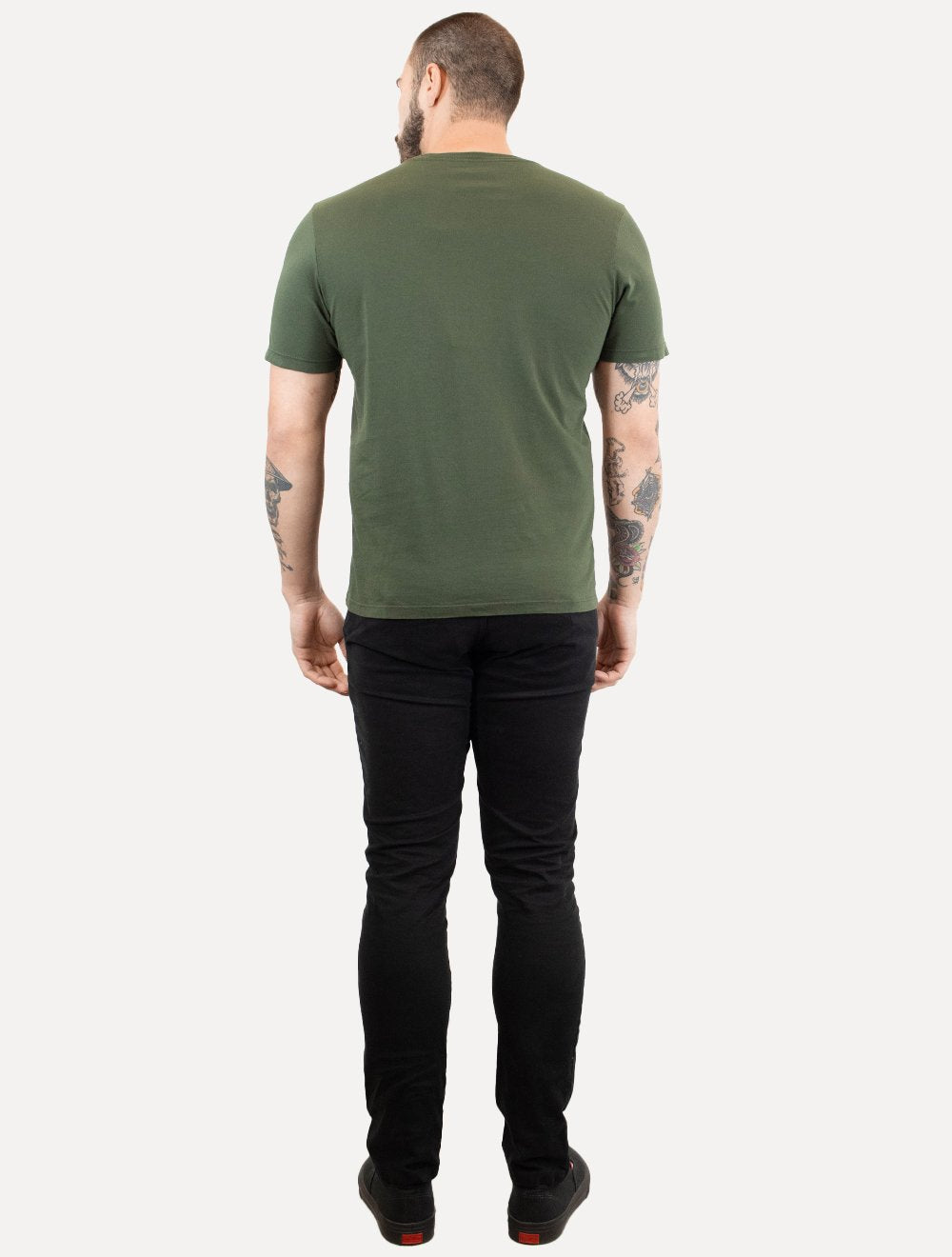 Camiseta Ellus Masculina Maxi Logo Classic Brush Verde Floresta