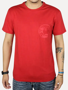 Camiseta Reserva Masculina Estampada Selo Onda Vermelha