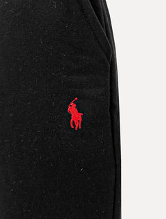 Bermuda Ralph Lauren Masculina Moletom Red Logo Preta