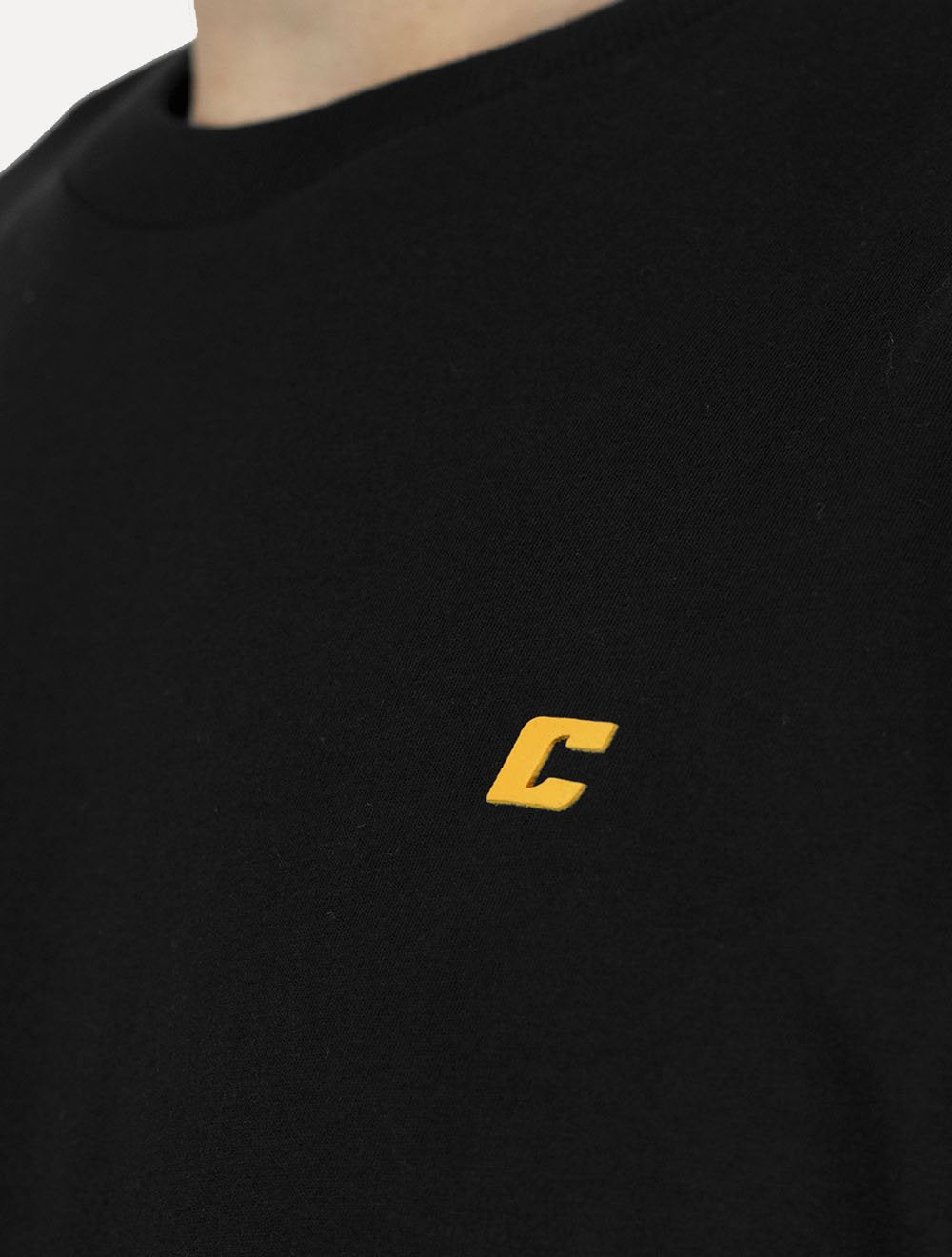 Camiseta Colcci Masculina Basica Logo Minimalista Preta