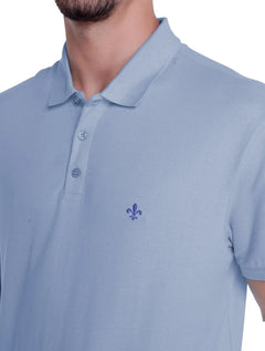 Polo Dudalina Piquet Essentials Cotton Azul Médio