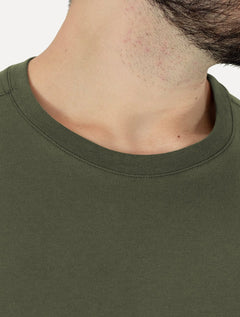 Camiseta Calvin Klein Masculina Meia Malha CK Verde Militar