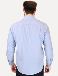 Camisa Levis Relaxed Oxford Authentic Button Down Listrada Azul Claro