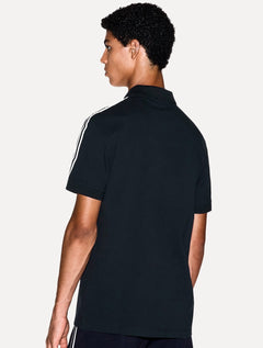 Polo Armani Exchange Masculina Regular Fit Logo Signature Azul Marinho