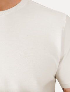Camiseta Aramis Masculina Piquet Gola Retilinea Textura Off White