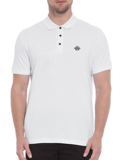 Polo John John Masculina Logo Transfer White Branca