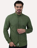 Camisa Tommy Hilfiger Masculina Oxford Regular Verde Sálvia