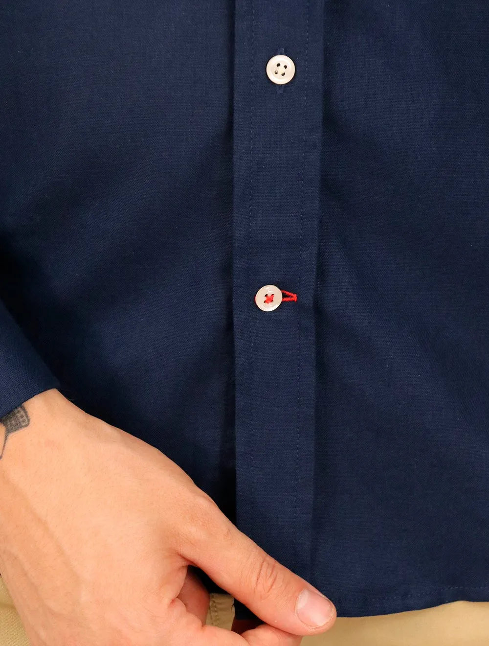 Camisa Tommy Hilfiger Masculina Regular Core Oxford Azul Marinho