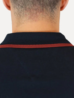 Polo Tommy Hilfiger Masculina Regular Holiday Crest Azul Marinho