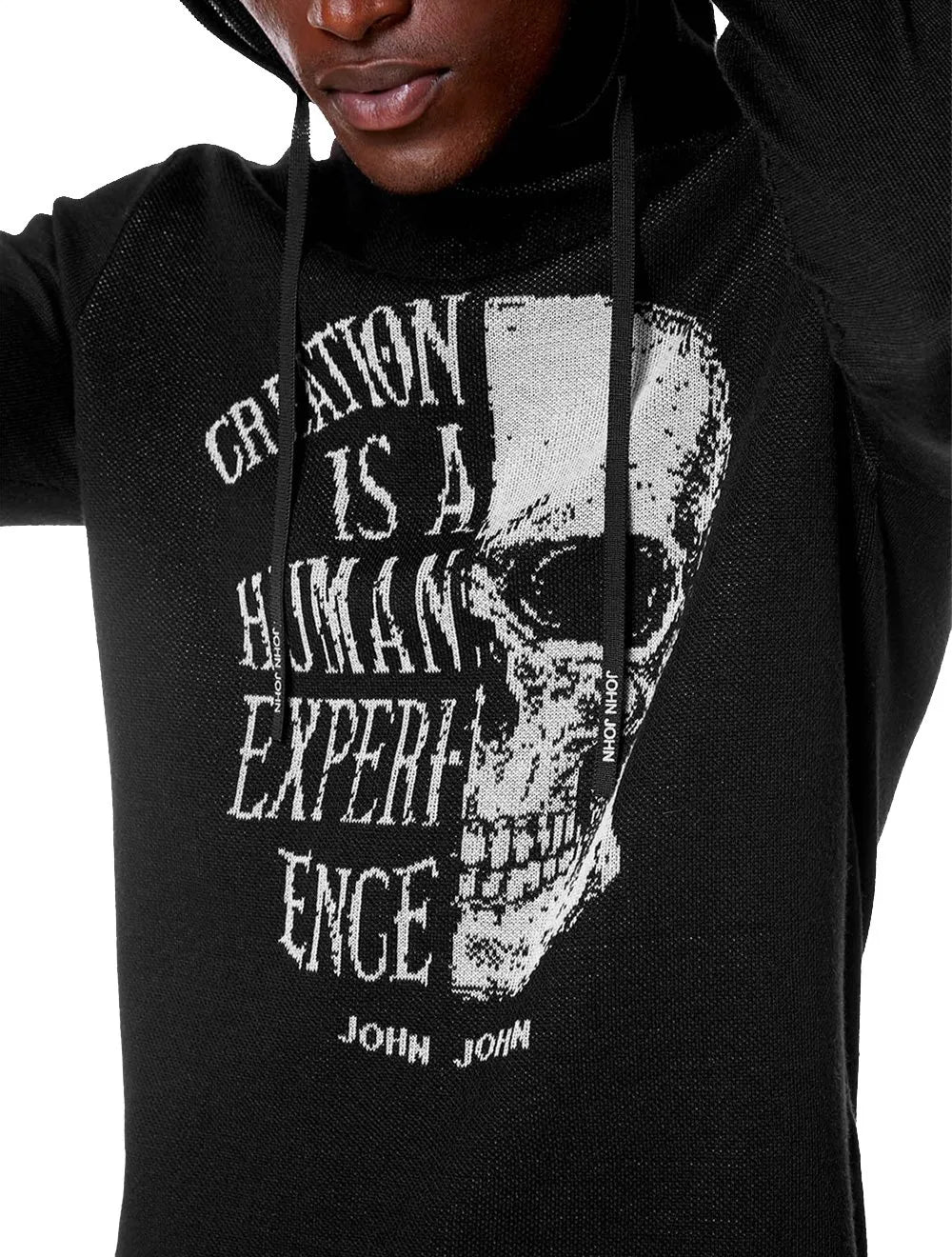 Tricot John John Masculino Side Skull Preto