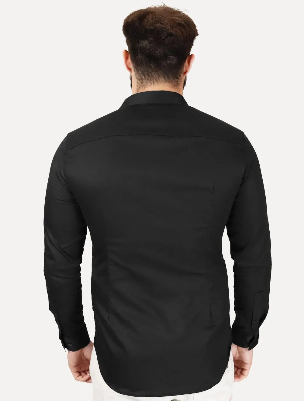 Camisa John John Masculina Ultra Slim Black Logo Preta