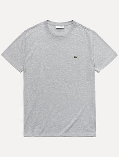 Camiseta Lacoste Masculina Jersey Pima Cotton Cinza Mescla