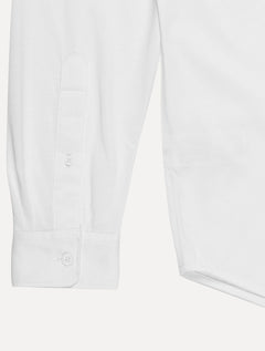 Camisa Lacoste Masculina Slim Fit Popeline Stretch Mono Branca