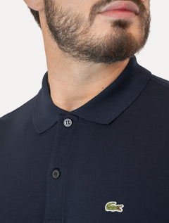 Polo Lacoste Masculina Malha Regular Fit Light Pima Cotton Azul Marinho