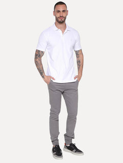 Polo Aleatory Masculina Piquet Light Inner Contrast Branca