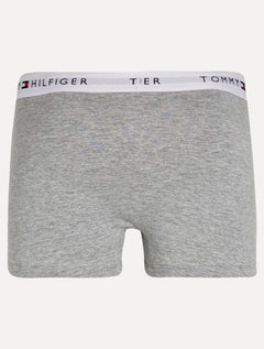 Cueca Tommy Hilfiger Cotton Stretch Trunk Preta Cinza Mescla Pack 3UN