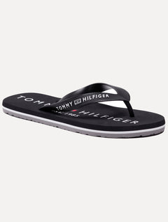 Chinelo Tommy Hilfiger Masculino Rubber Strip Simon 34R Cinza/Preto