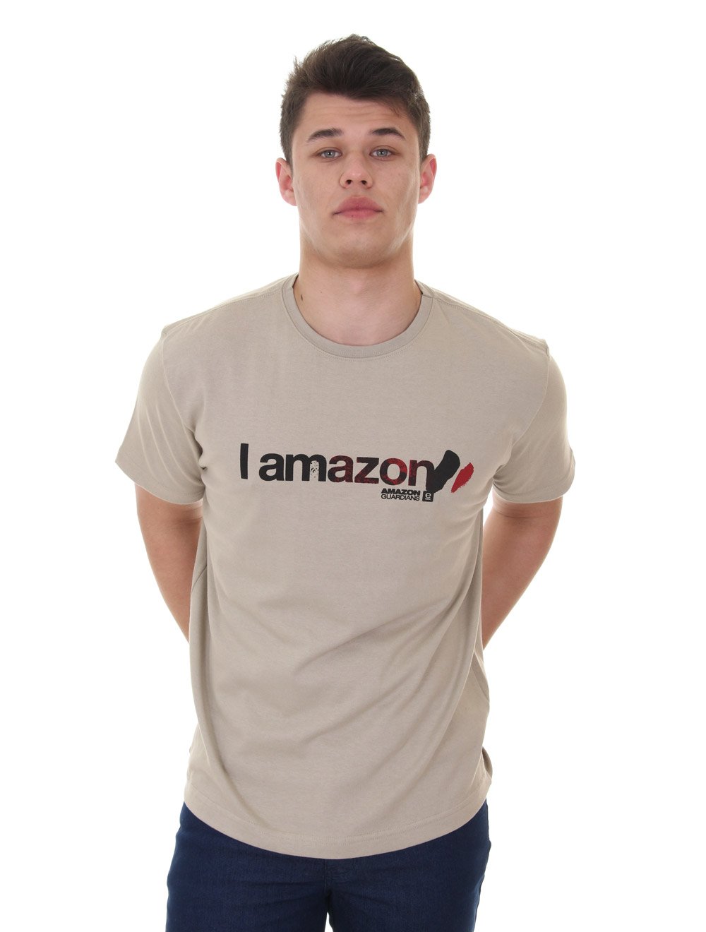 Camiseta Osklen Masculina Regular Amazon Guardians Cáqui