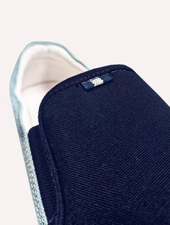 Tênis Nautica Masculino Slip On Lona Azul Marinho/Turquesa