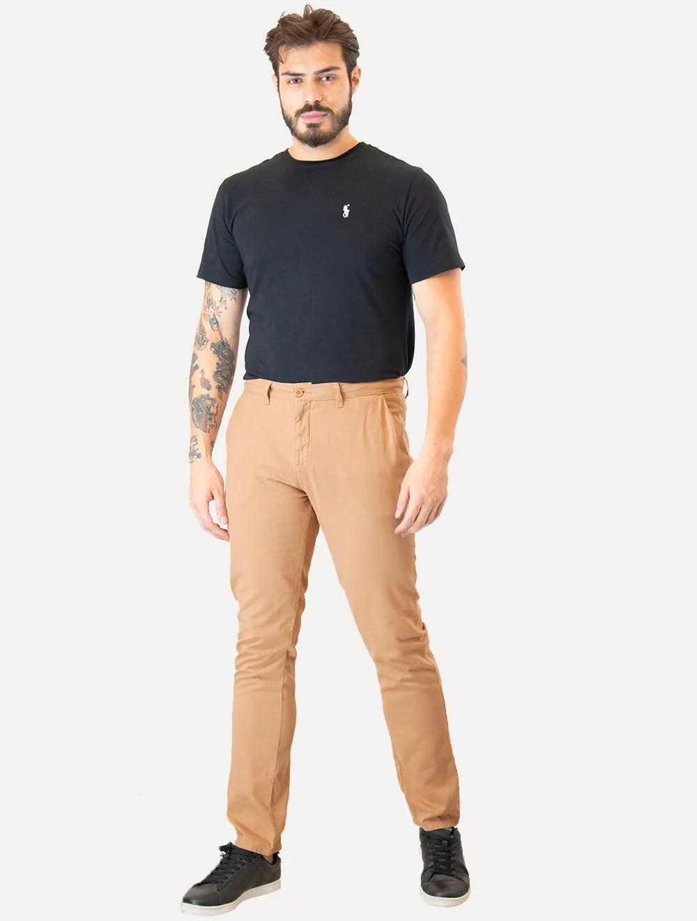 Calça Guess Masculina Chino Stretch 1981 Cáqui