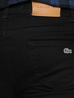 Calça Lacoste Jeans Masculina Slim Fit Cotton Denim Stretch Preta