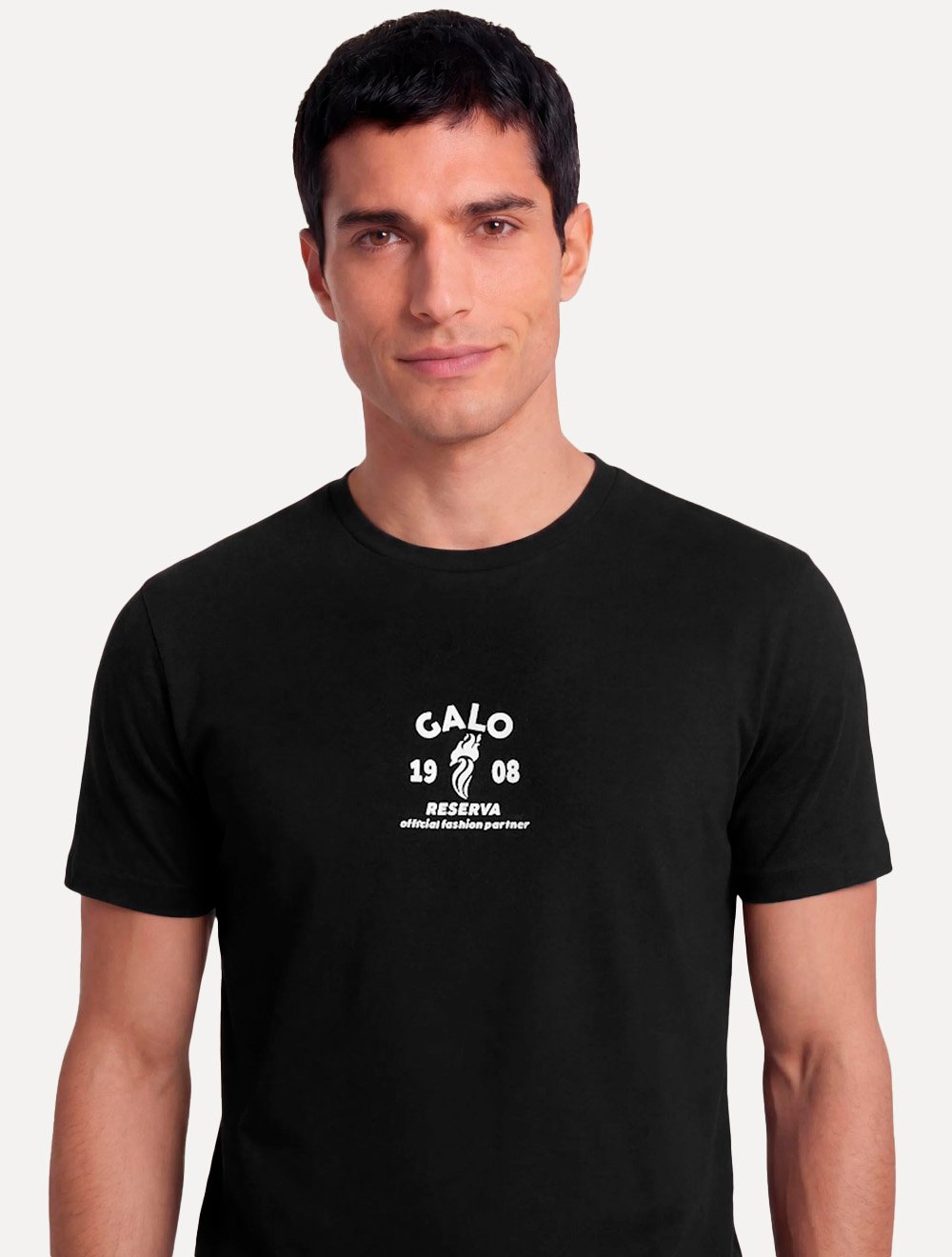 Camiseta Reserva Masculina Regular Galo 1908 Preta