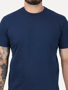 Camiseta K&J Black Premium Lisa Suedine Egípcio Azul Marinho