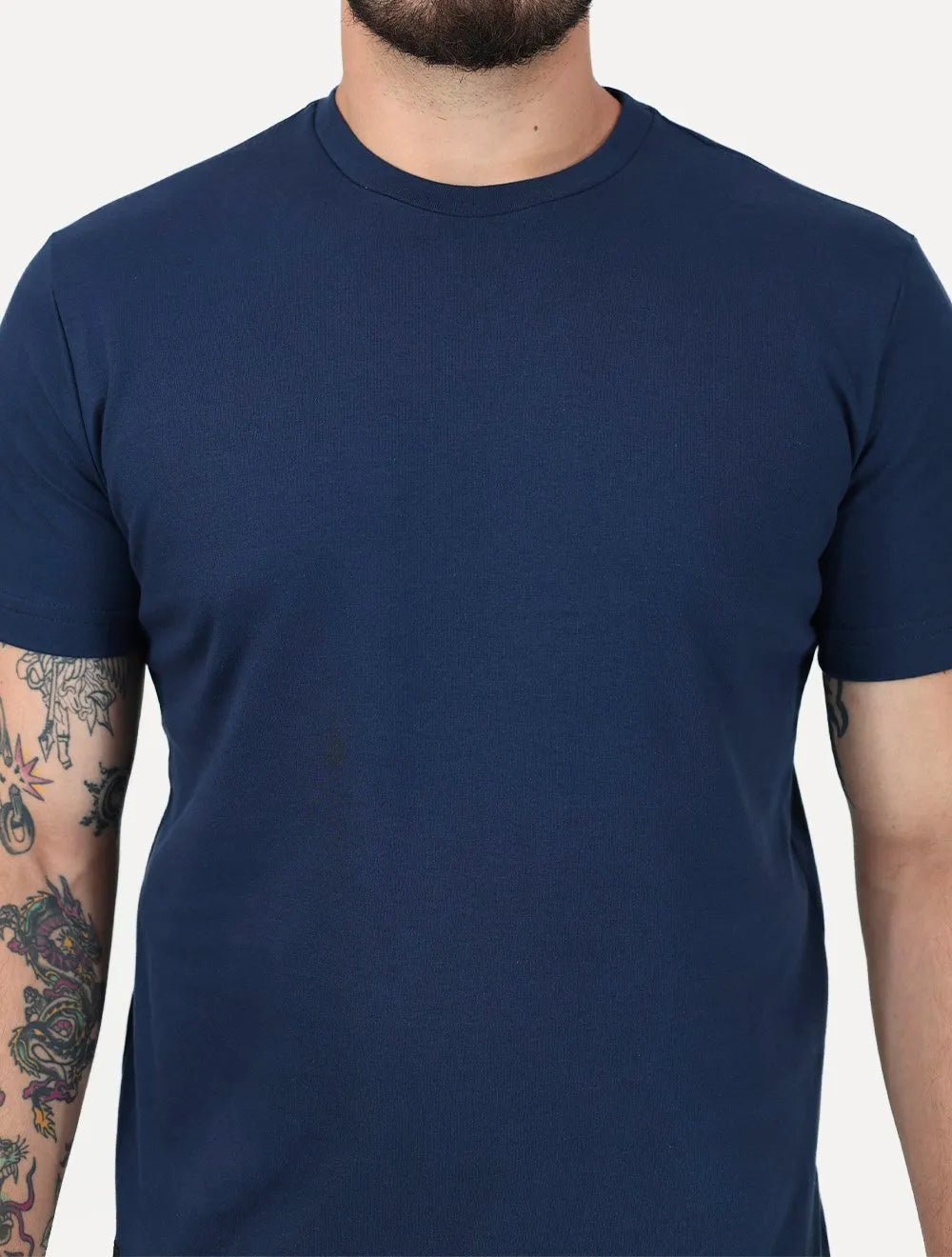 Camiseta K&J Black Premium Lisa Suedine Egípcio Azul Marinho