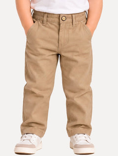 Calça Reserva Infantil Linho Mini Casual Marrom Claro