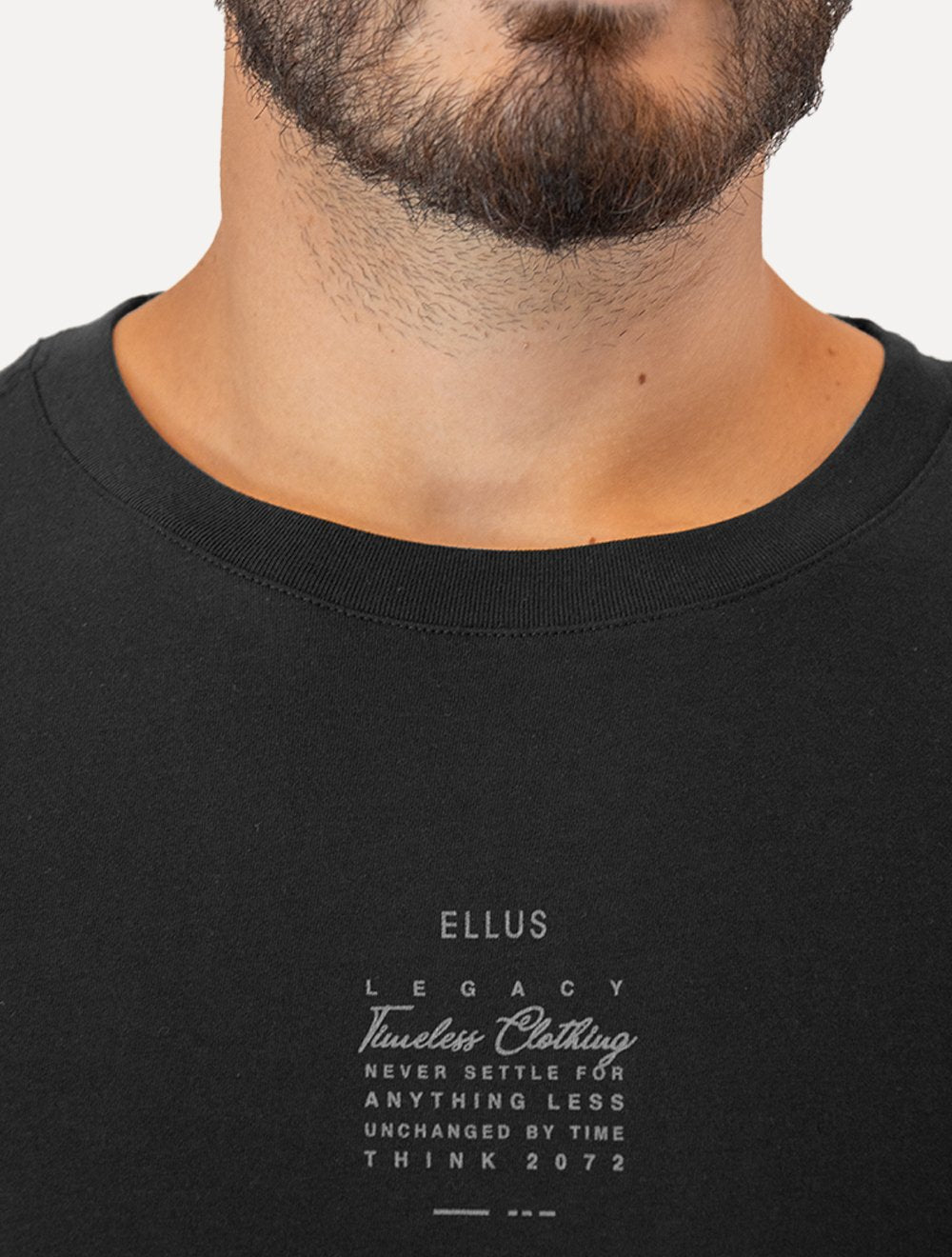 Camiseta Ellus Masculina Cotton Fine Timeless Classic Preta