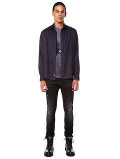 Camisa John John Masculina Relaxed Mini Line Preta