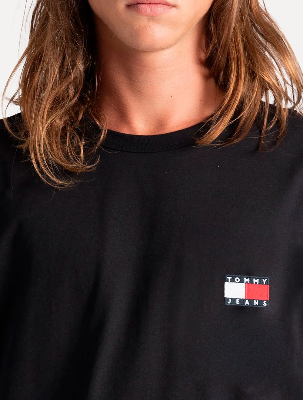 Camiseta Tommy Hilfiger Masculina Regular Badge Logo Tee Preta
