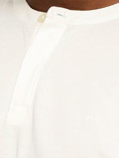 Camiseta Aramis Masculina Regular Piquet Gola Portuguesa Off White