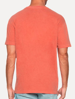 Camiseta Osklen Masculina Slim Rough Snow Icon Laranja