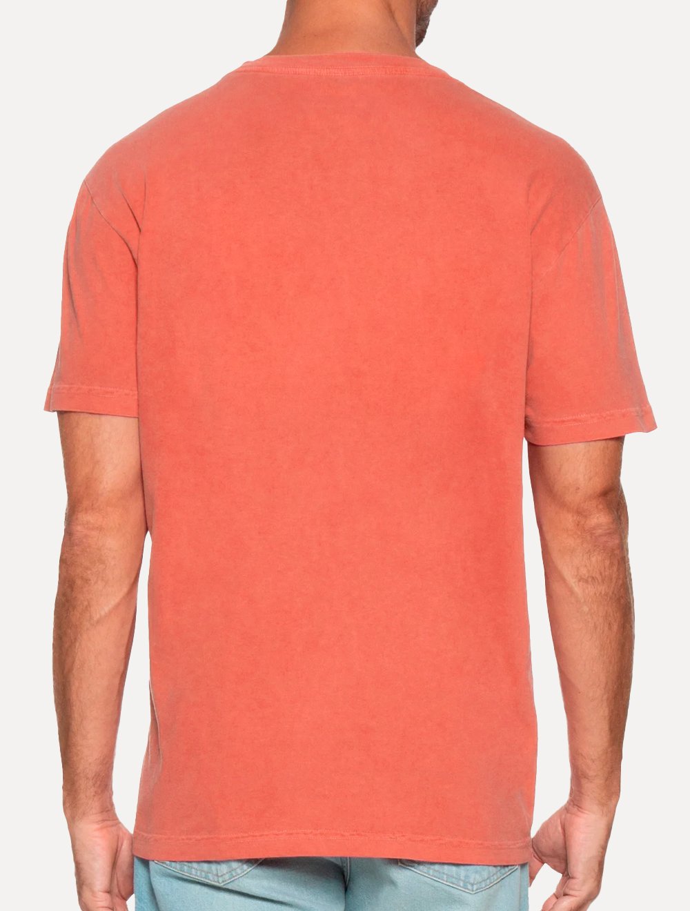 Camiseta Osklen Masculina Slim Rough Snow Icon Laranja