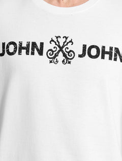 Camiseta John John Masculina JJ Basic Logo Rusty Branca