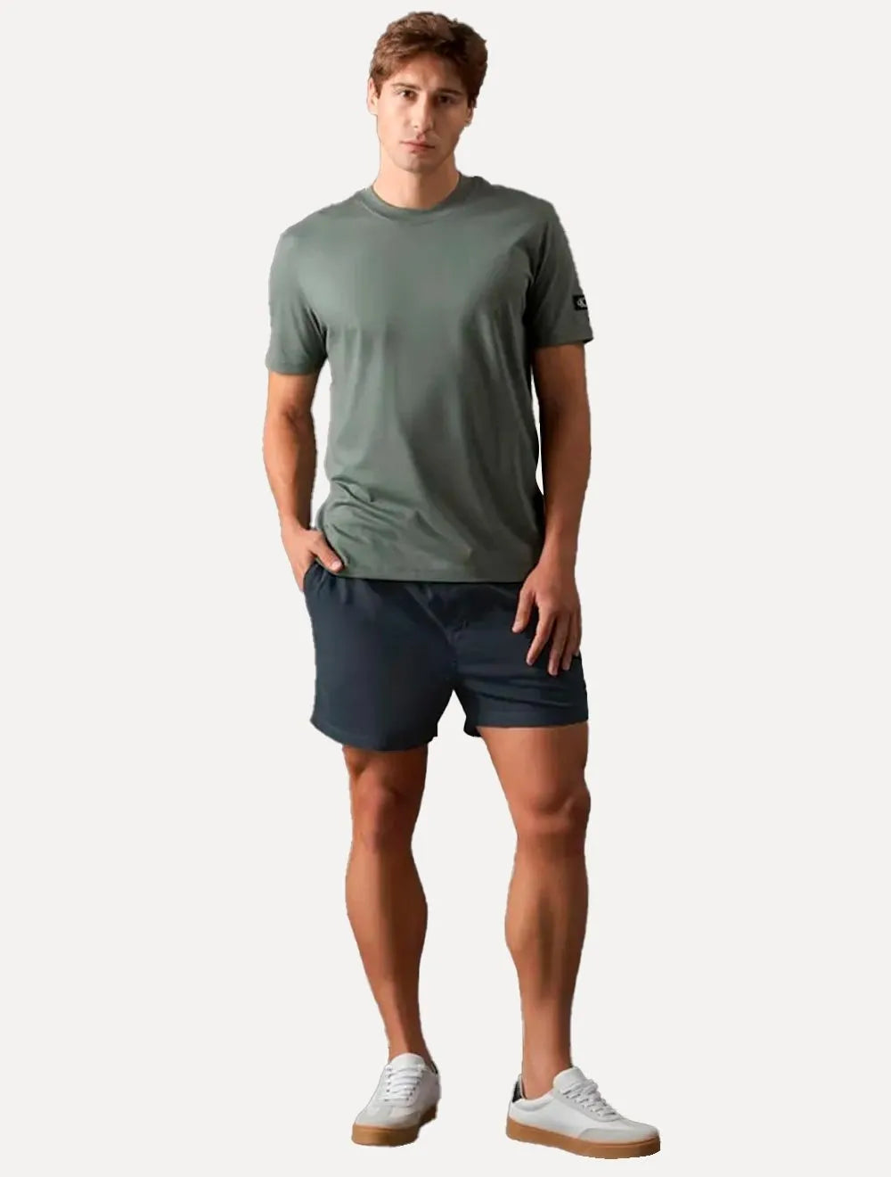 Short Calvin Klein Jeans Masculino Color Elastic Waist Azul Marinho