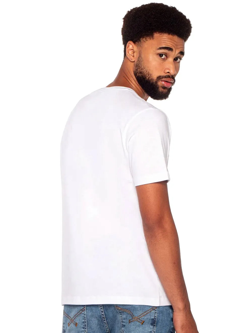 Camiseta U.S. Polo Assn Masculina Meia Malha Rhode Island Branca