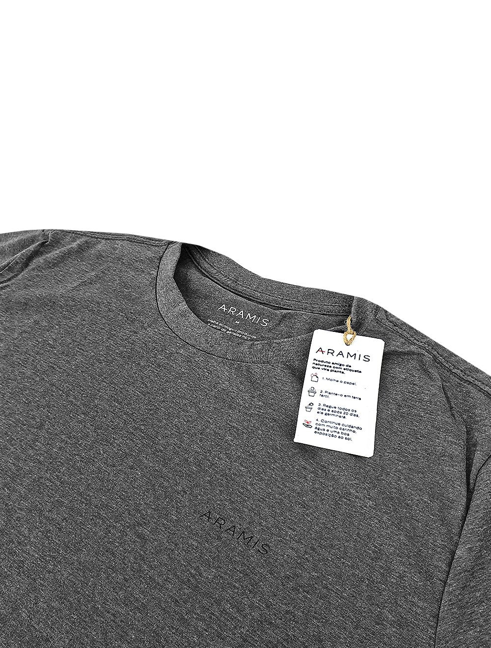 Camiseta Aramis Masculina Eco Lisa Chumbo Mescla