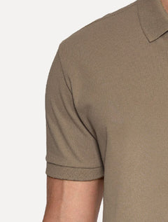 Polo Aramis Masculina Regular Basic Piquet Surton Mono Logo Marrom Médio
