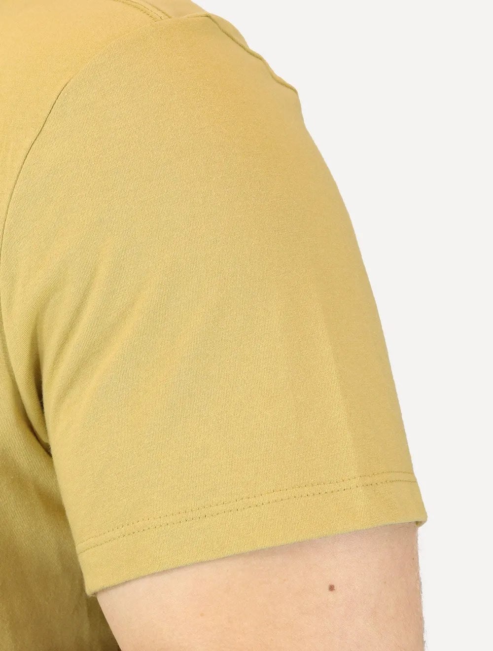 Camiseta Ellus Masculina Cotton Fine Easa Duocolor Mostarda