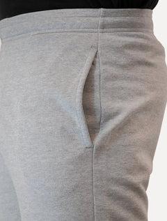 Bermuda Lacoste Masculina Moletom Basica Lisa Cinza Mescla