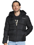 Jaqueta Calvin Klein Jeans Masculina Hoodie Matelassê Sust Logo Preta