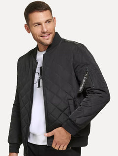 Jaqueta Calvin Klein Bomber CK Zip Preta