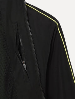 Jaqueta Lacoste Masculina Contrast Details Water-Resistant Zip-Up Preta