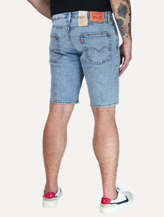 Bermuda Levis Jeans Masculina 405 Standard Shorts Stretch Azul Claro