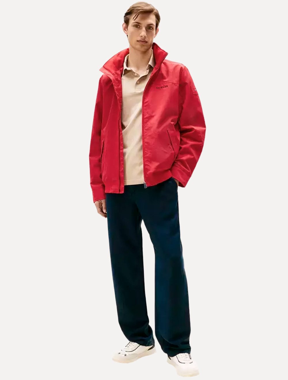 Jaqueta Tommy Hilfiger Masculina Sustainable Regatta Jacket Light Logo Vermelho