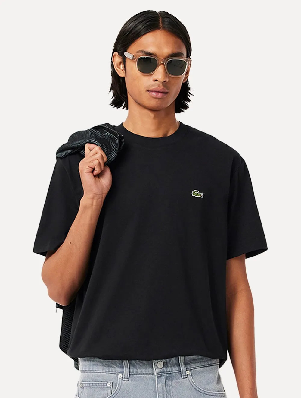 Camiseta Lacoste Masculina Classic Basic Cotton Preta